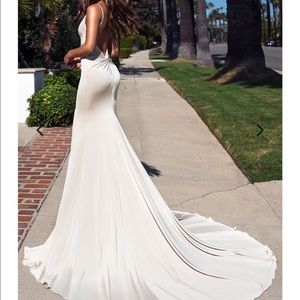 Alyona Jersey Gown in Oyster-  Alamour the Label